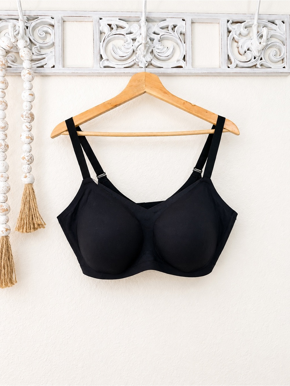 Honeylove Black Wireless Support Bra 1X 40C/D Smoothing Comfort Bra